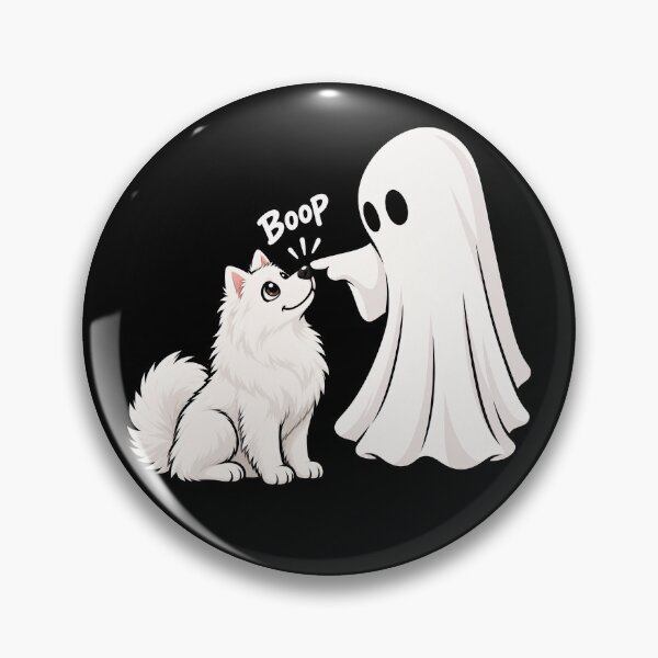 Item preview, Funny Ghost American Eskimo Dog Boop Halloween Design Mom Dad designed and sold by rafaeltto.