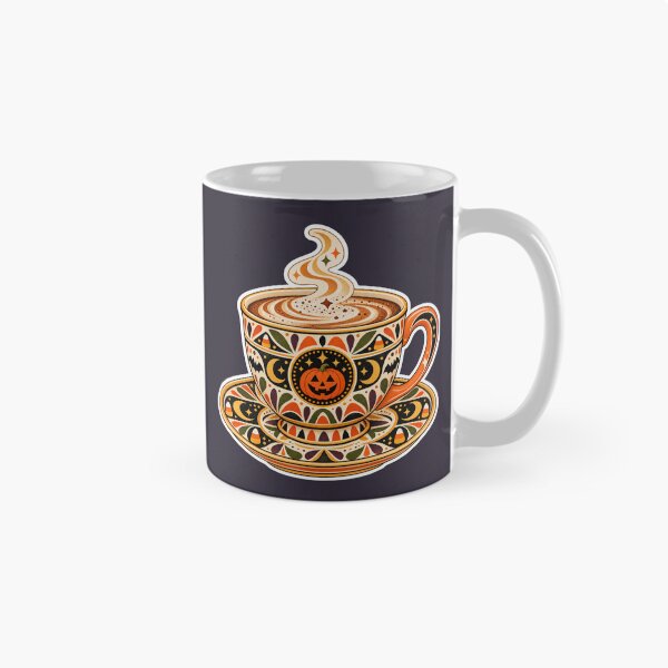 Item preview, Retro Halloween Pumpkin Coffee Cup designed and sold by AliAltinelArt.