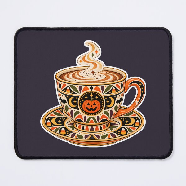 Item preview, Retro Halloween Pumpkin Coffee Cup designed and sold by AliAltinelArt.