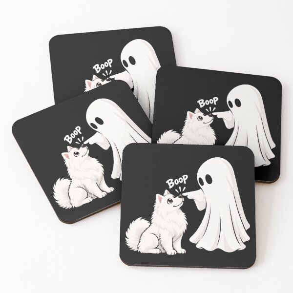 Item preview, Funny Ghost American Eskimo Dog Boop Halloween Design Mom Dad designed and sold by rafaeltto.