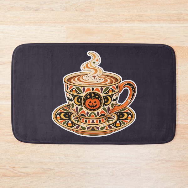Item preview, Retro Halloween Pumpkin Coffee Cup designed and sold by AliAltinelArt.