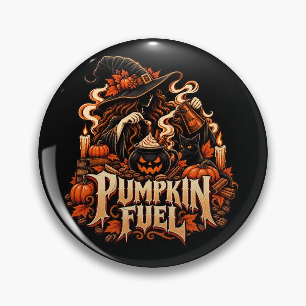 Item preview, Pumpkin Fuel Halloween Coffee Witch designed and sold by Pandaburba.