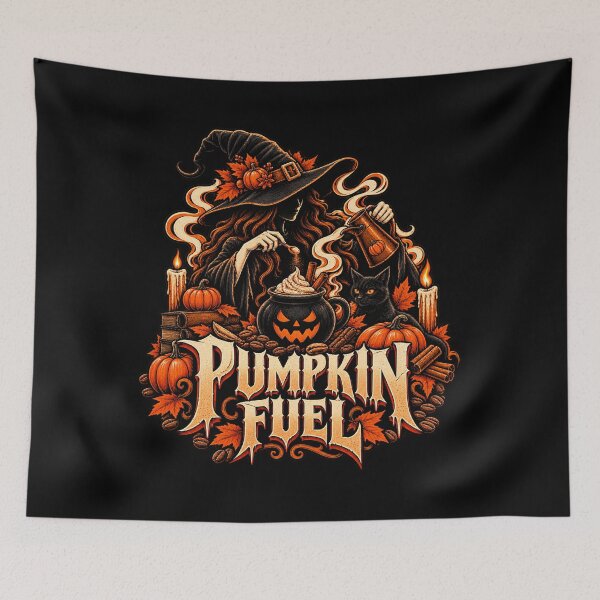 Item preview, Pumpkin Fuel Halloween Coffee Witch designed and sold by Pandaburba.