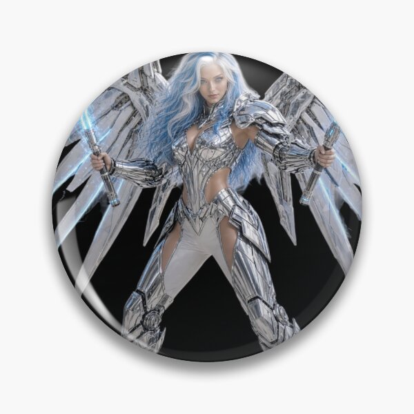 Item preview, Cyber Jedi Master Ultimate Valkyrie Silver Armor Art designed and sold by EvolutionMerch.