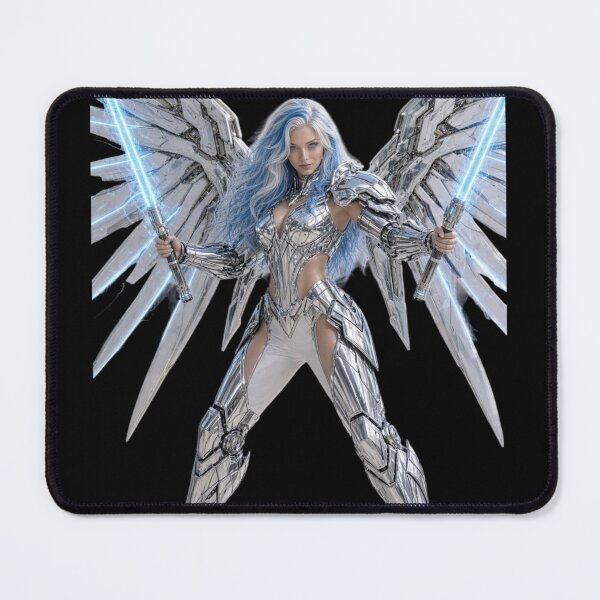Item preview, Cyber Jedi Master Ultimate Valkyrie Silver Armor Art designed and sold by EvolutionMerch.