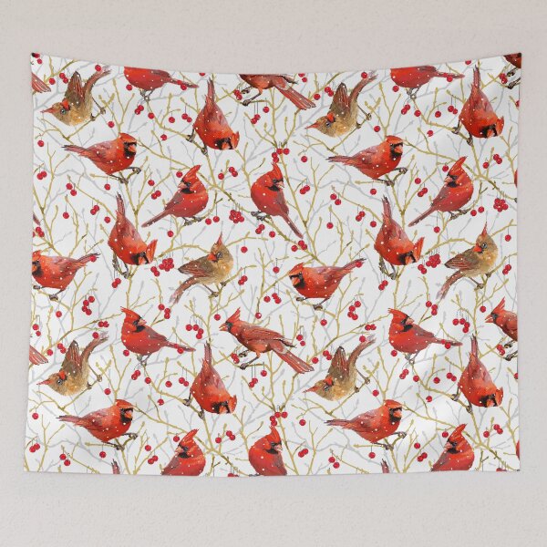 Item preview, Winter Cardinals | White designed and sold by L Diane Johnson.