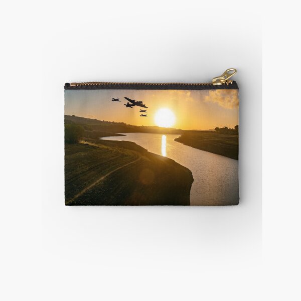 Item preview, WW2 Bomber Flypast at Sunset over Baitings Reservoir designed and sold by ArtworkNorth.
