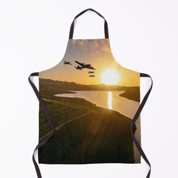 Item preview, WW2 Bomber Flypast at Sunset over Baitings Reservoir designed and sold by ArtworkNorth.
