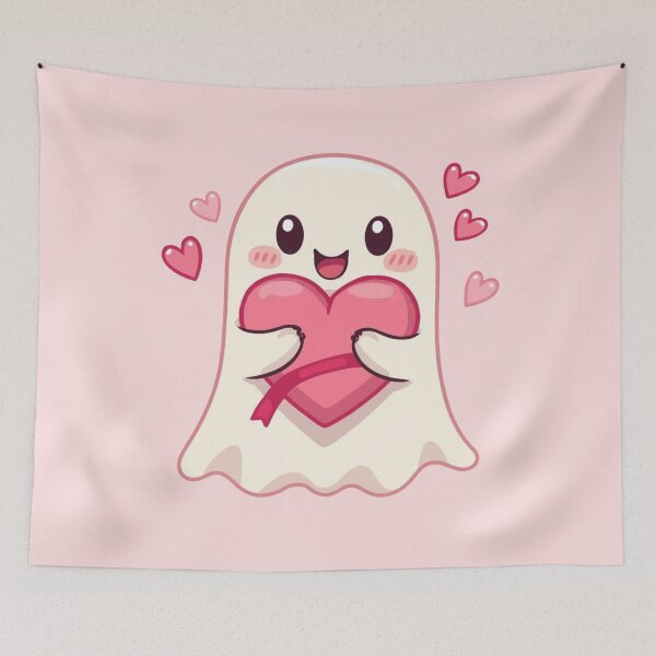 Item preview, Cute Love Ghost – Valentine Heart designed and sold by Stylestickers55.