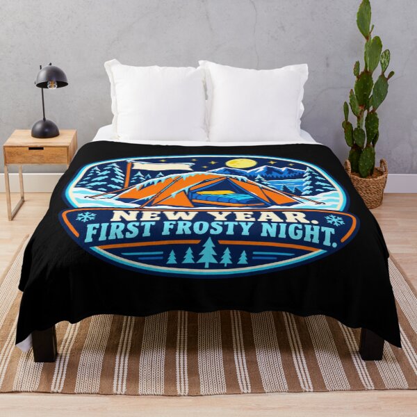 Item preview, New Year First Frosty Night Winter Camping designed and sold by DreamLayerStudio.