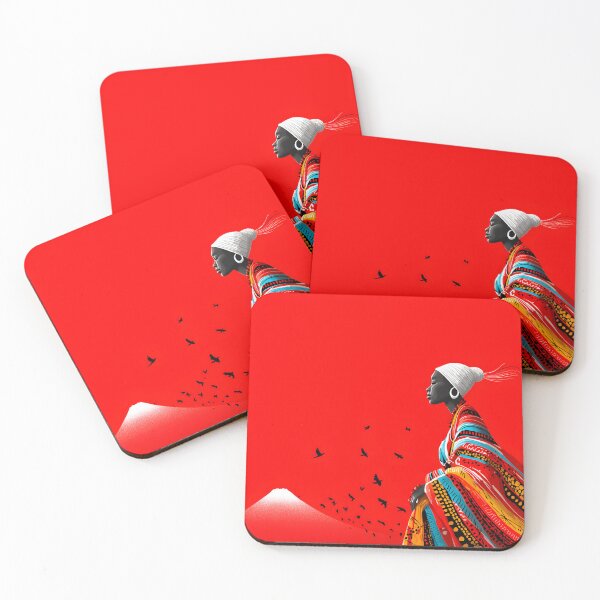 Item preview, Vibrant Silhouette Against Red Background with Mt. Fuji designed and sold by Artessie.