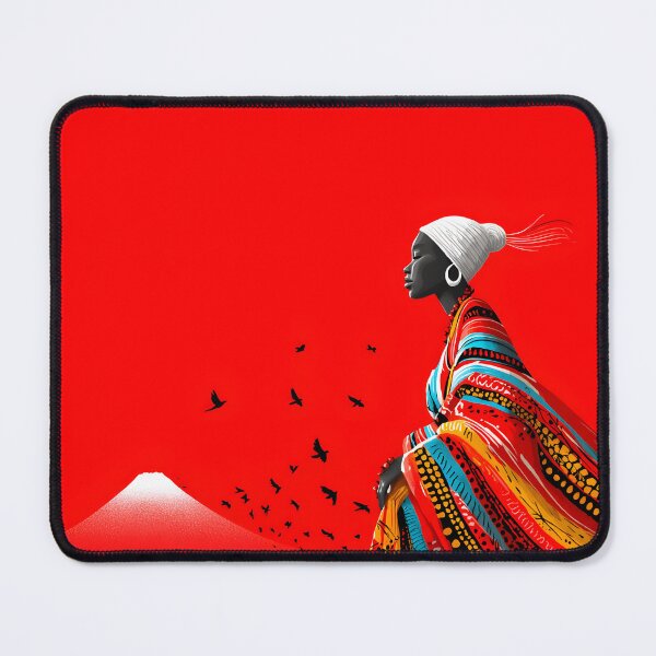 Item preview, Vibrant Silhouette Against Red Background with Mt. Fuji designed and sold by Artessie.