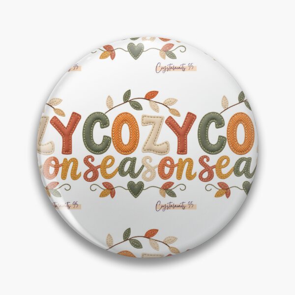 Item preview, ​Cozy Season Felt Stitched Autumn Typography designed and sold by crystalar95.