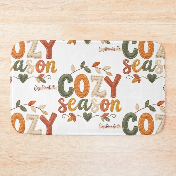 Item preview, ​Cozy Season Felt Stitched Autumn Typography designed and sold by crystalar95.
