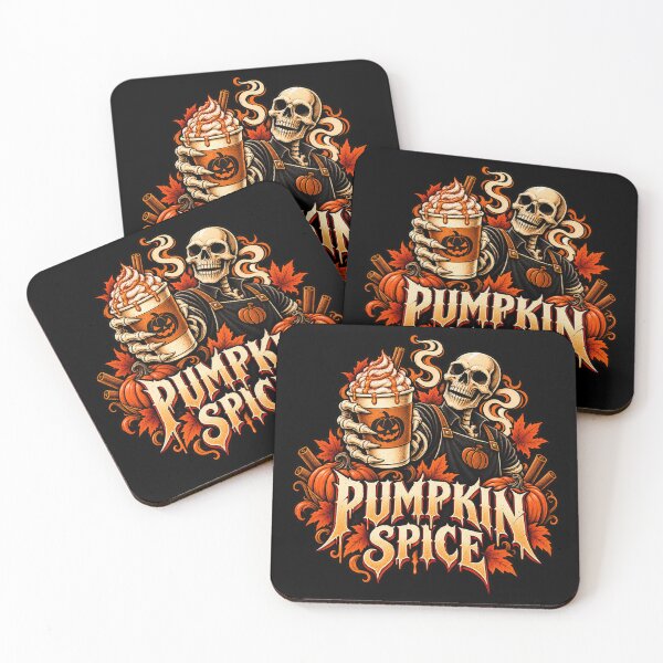 Item preview, Pumpkin Spice Skeleton Fall Coffee designed and sold by Pandaburba.