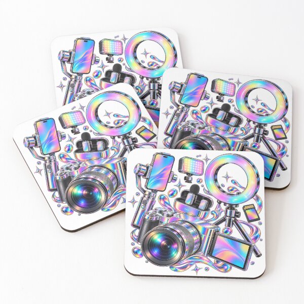 Item preview, Content Creator Studio - Chrome Rainbow 2020s Lifestyle Collage designed and sold by The198X.