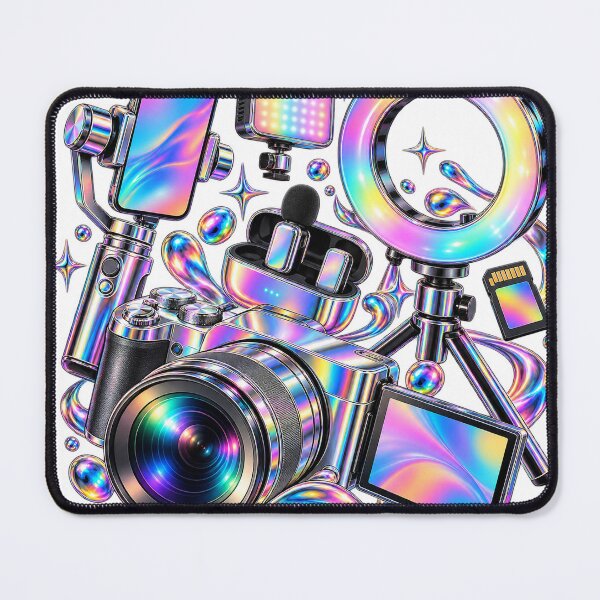 Item preview, Content Creator Studio - Chrome Rainbow 2020s Lifestyle Collage designed and sold by The198X.