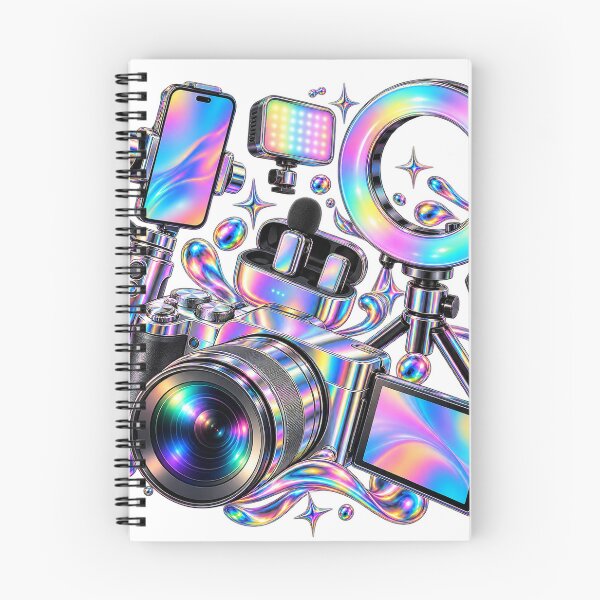 Item preview, Content Creator Studio - Chrome Rainbow 2020s Lifestyle Collage designed and sold by The198X.