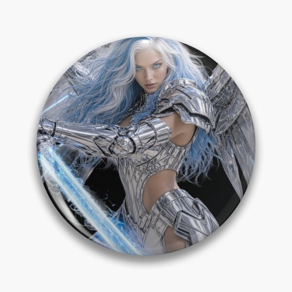 Item preview, Cyber Jedi Master EVO Ultimate Valkyrie Silver Armor Art designed and sold by EvolutionMerch.