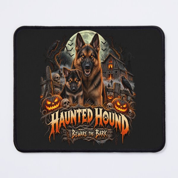 Item preview, Haunted Hound Beware the Bark designed and sold by PawPlanetPro.