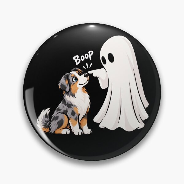 Item preview, Funny Ghost Australian Shepherd Dog Boop Halloween Design Mom Dad designed and sold by rafaeltto.