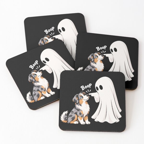 Item preview, Funny Ghost Australian Shepherd Dog Boop Halloween Design Mom Dad designed and sold by rafaeltto.