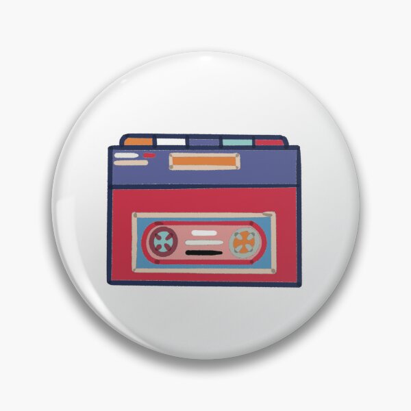 Item preview, Red & Purple Retro Cassette Tape - Colourful Vintage Line Drawing designed and sold by iampaulmorris.