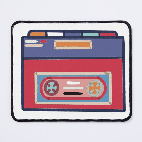 Item preview, Red & Purple Retro Cassette Tape - Colourful Vintage Line Drawing designed and sold by iampaulmorris.