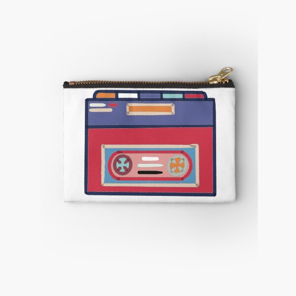 Item preview, Red & Purple Retro Cassette Tape - Colourful Vintage Line Drawing designed and sold by iampaulmorris.