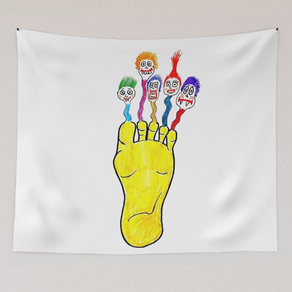 Item preview, Colorful Toe Faces Illustration designed and sold by OYOBreitiMaul.