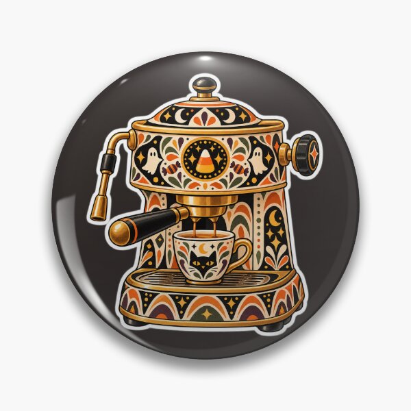 Item preview, Retro Halloween Espresso Machine designed and sold by AliAltinelArt.