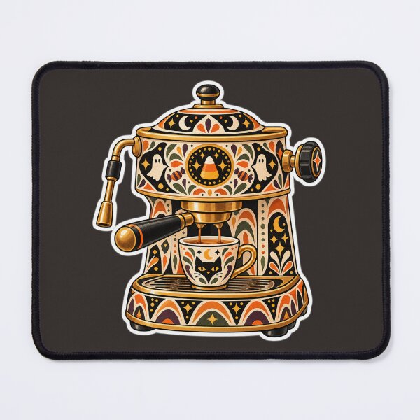 Item preview, Retro Halloween Espresso Machine designed and sold by AliAltinelArt.