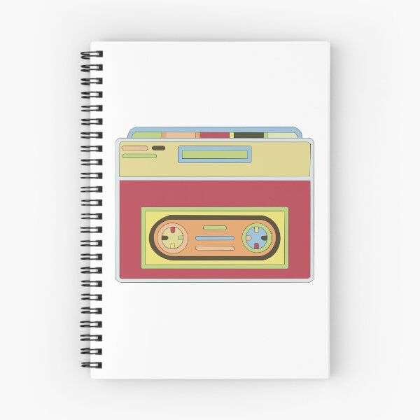 Item preview, Yellow & Red Retro Cassette Tape - Colourful Vintage Line Drawing designed and sold by iampaulmorris.