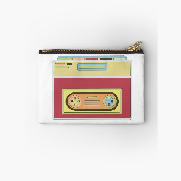 Item preview, Yellow & Red Retro Cassette Tape - Colourful Vintage Line Drawing designed and sold by iampaulmorris.
