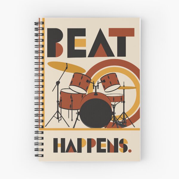 Item preview, Beat Happens Drum Art Print, Funny Drummer Gift, Bauhaus Music Print, Drum Set Art, Retro Music Decor, Percussionist Gift, Jazz Room Print designed and sold by Studio pod Burom.