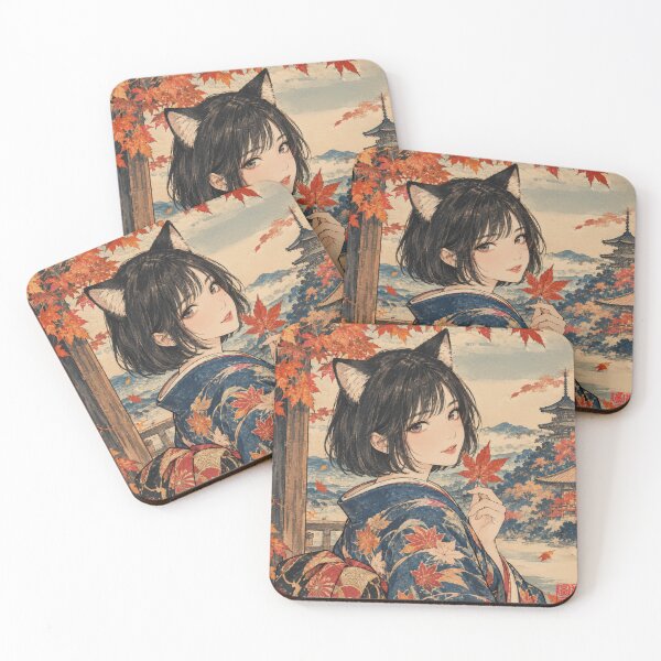 Item preview, Maple Cat Girl in Kimono designed and sold by Komatoya.