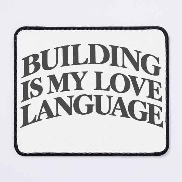 Item preview, Building Is My Love Language Retro Typography Builder Maker designed and sold by Creative Spark.