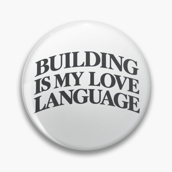 Item preview, Building Is My Love Language Retro Typography Builder Maker designed and sold by Creative Spark.