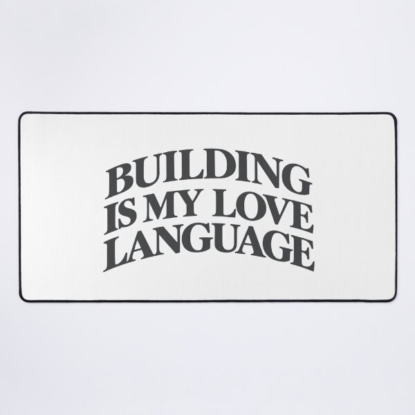 Item preview, Building Is My Love Language Retro Typography Builder Maker designed and sold by Creative Spark.