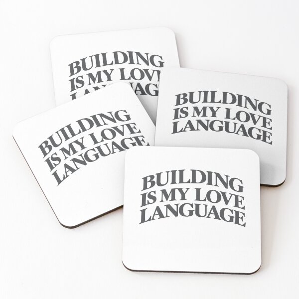 Item preview, Building Is My Love Language Retro Typography Builder Maker designed and sold by Creative Spark.