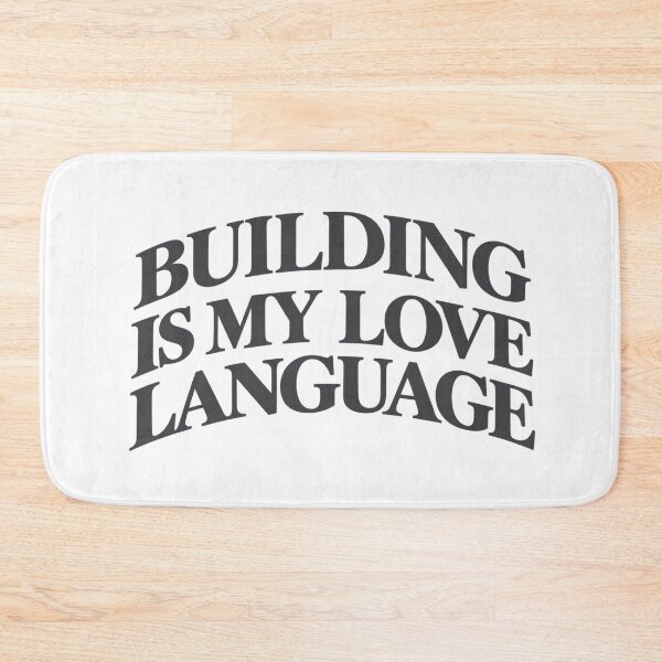Item preview, Building Is My Love Language Retro Typography Builder Maker designed and sold by Creative Spark.