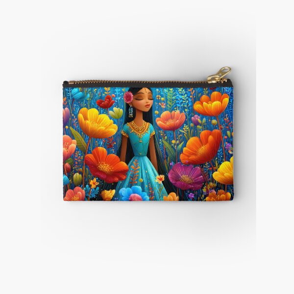 Item preview, Colorful Woman in Flower Garden with Joyful Vibes designed and sold by Artessie.