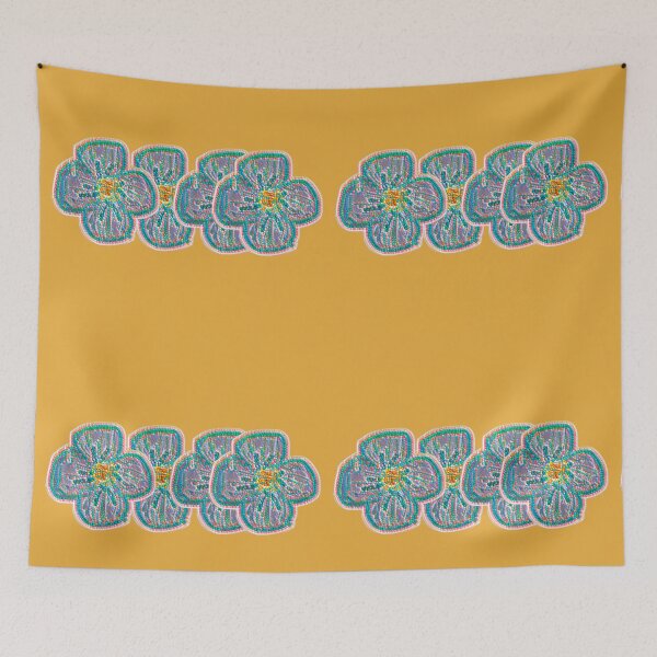 Item preview, Beaded Mosaic Flower Border - Teal and Pink Floral Band designed and sold by BalkanBloomArt.