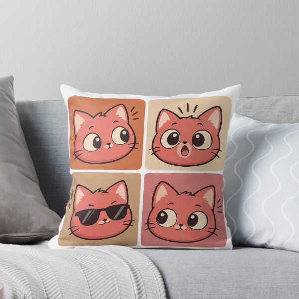 Item preview, Kawaii Cat Faces Retro Expression Grid designed and sold by Hawkiji.