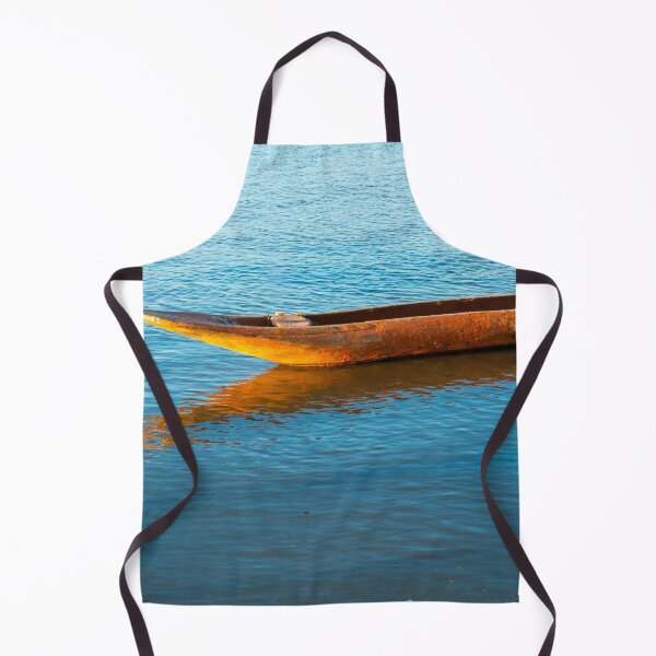 Item preview, Wooden Canoe Moored on Calm River Waters at Sunset in Cachoeira Bahia designed and sold by ThaCriações.