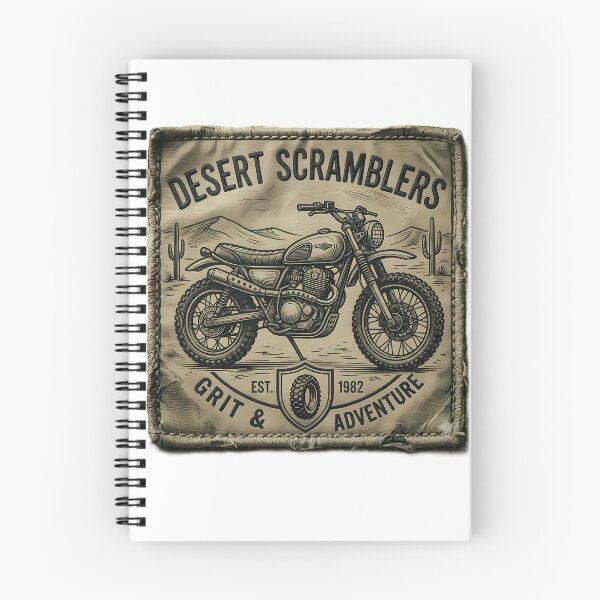 Item preview, Desert Scramblers Vintage Motorcycle Adventure Patch   designed and sold by SnapStickerHub.