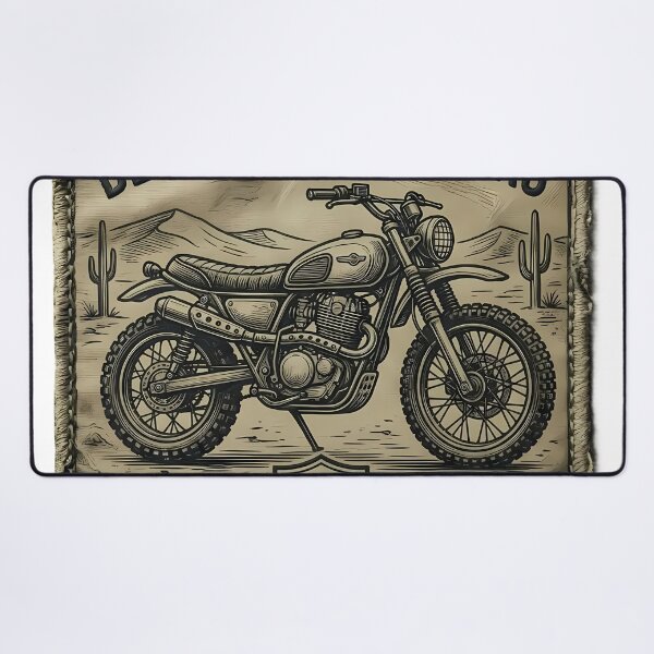 Item preview, Desert Scramblers Vintage Motorcycle Adventure Patch designed and sold by SnapStickerHub.