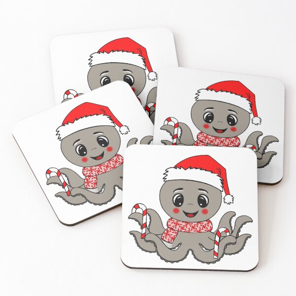Item preview, Festive Christmas Octopus designed and sold by Sartoris Art.