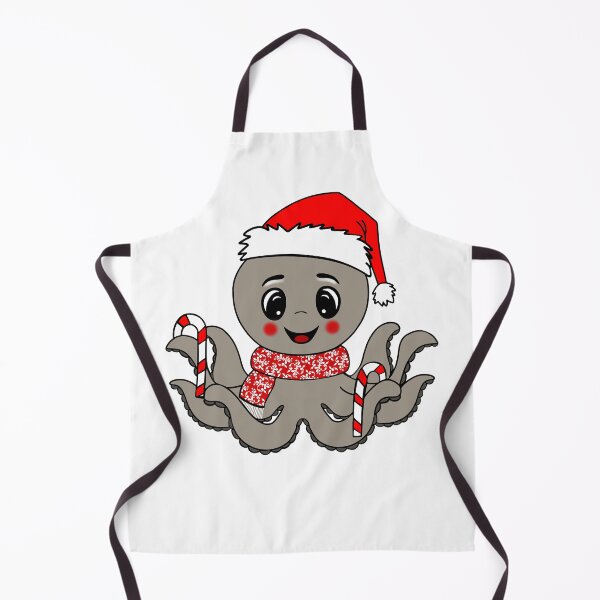 Item preview, Festive Christmas Octopus designed and sold by Sartoris Art.