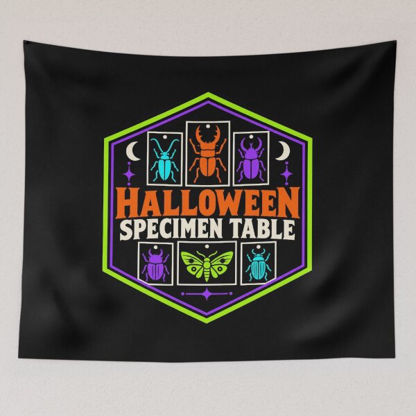 Item preview, Halloween Specimen Table Entomology Badge designed and sold by DreamLayerStudio.